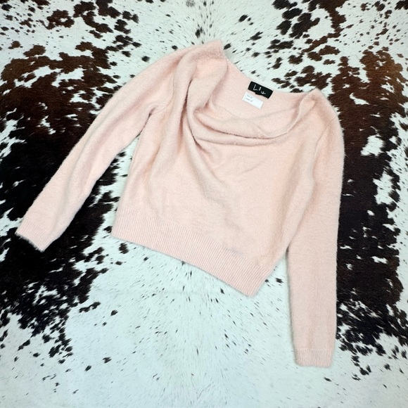 Lulus Care For You Blush Eyelash Knit Cowl Sweater - Picture 2 of 6